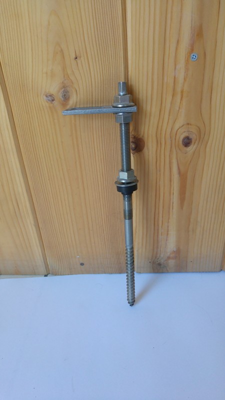 Inox screw placement in wooden roof docusates K2 RF HB BC 12 x 300 PA PV Mounting Systems