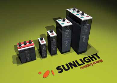 Solar Battery deep cycle open type with liquid SunLight RES 2V OPzS 185Ah/C120 2 Volt OPzS Battery Cells (Deep Cycle)