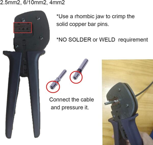 Solar PV Connector Hand Crimping Tool for 2.5/4/6/10mm2 Solar Panel PV Cable Καλώδια - Παρελκόμενα Φ/Β